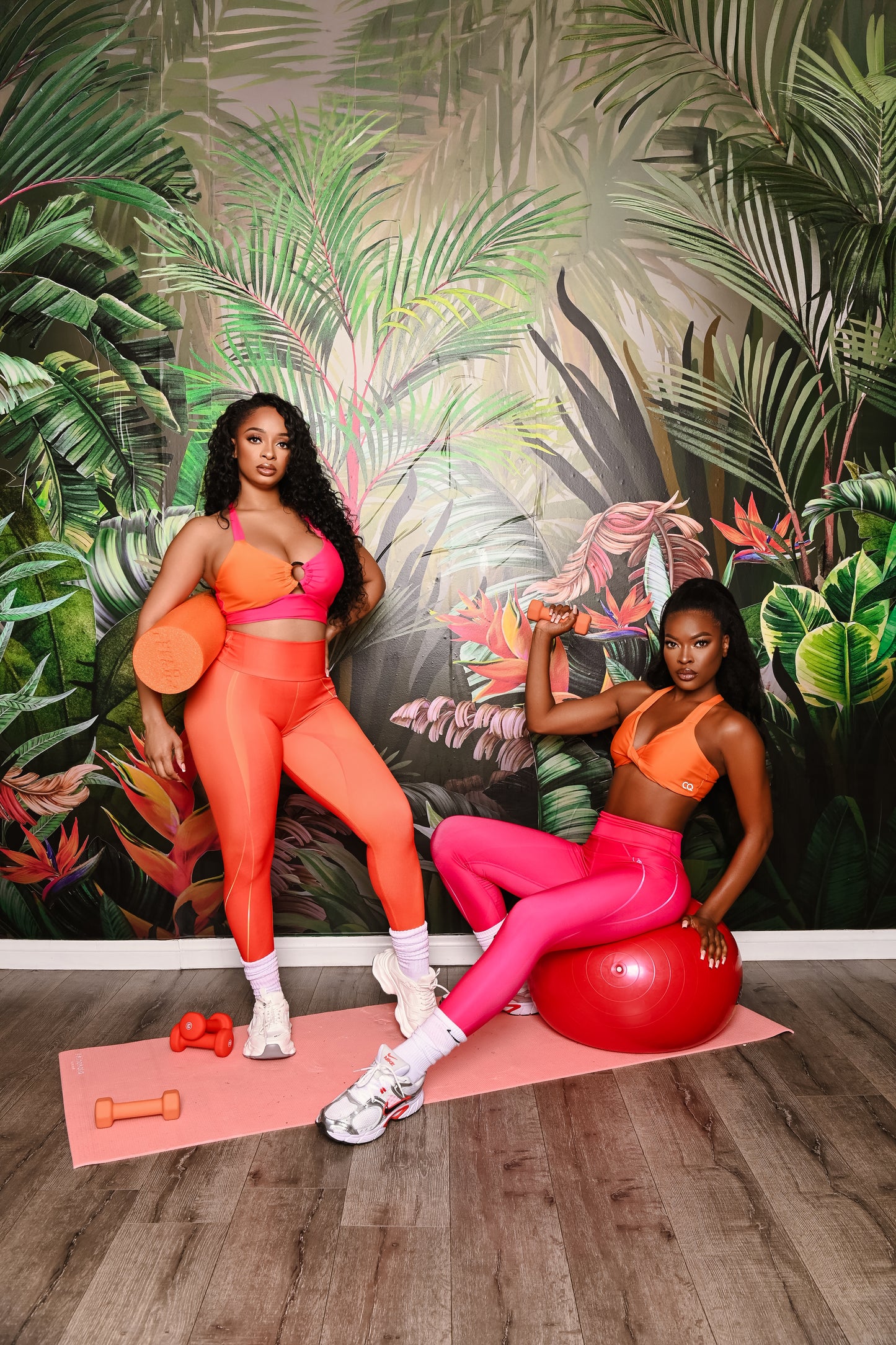Two-piece Set Hot Pink/Orange